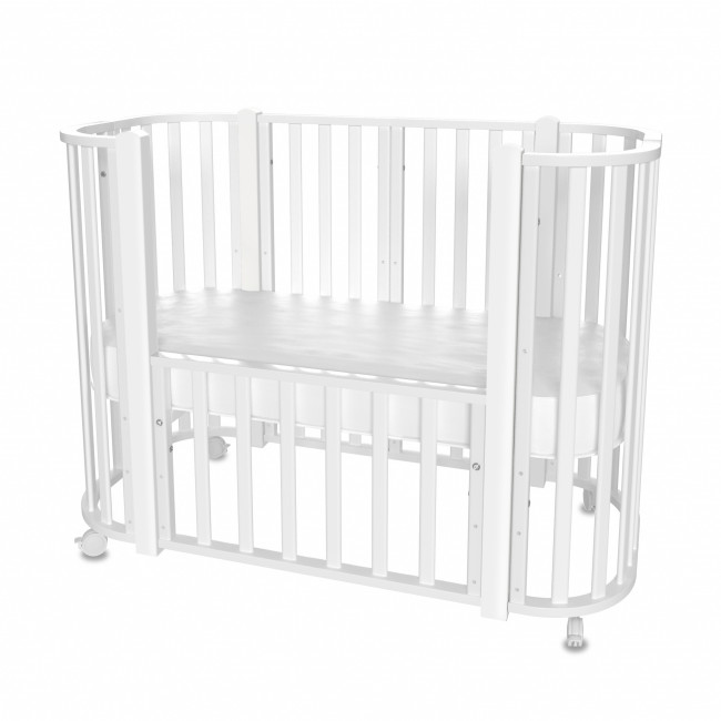 Кроватка MALIKA VERONA 4 в 1 белый, стойки белые